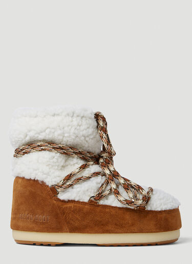 Moon Boot Shearling Low Snow Boots White mnb0250007