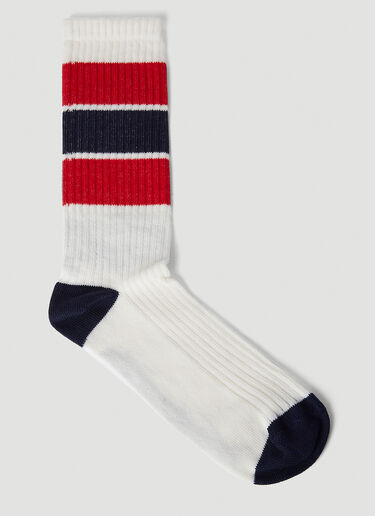 Meryll Rogge Logo Striped Socks White mrl0252015