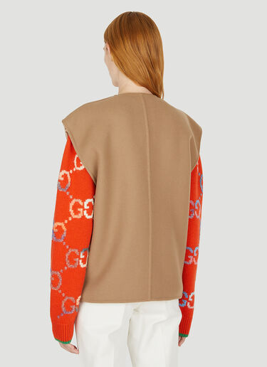 Gucci Reversible GG Sleeveless Jacket Camel guc0250070