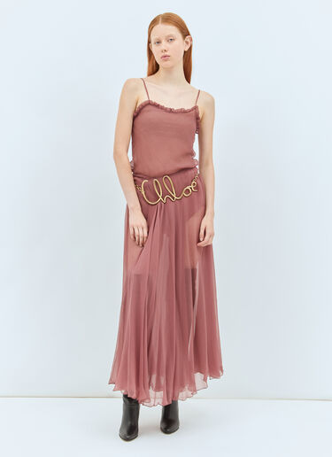 Chloé Ruffled Camisole Top Pink chl0258003
