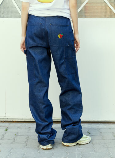 Sky High Farm Workwear ダブルデニム ニーワークパンツ ブルー skh0354001
