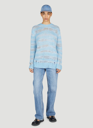 Acne Studios Ladder Knit Sweater Light Blue acn0253029