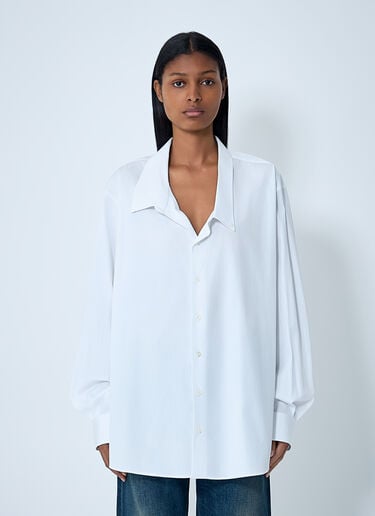 Poplin Shirt Prada Poplin Shirt White pra0262131