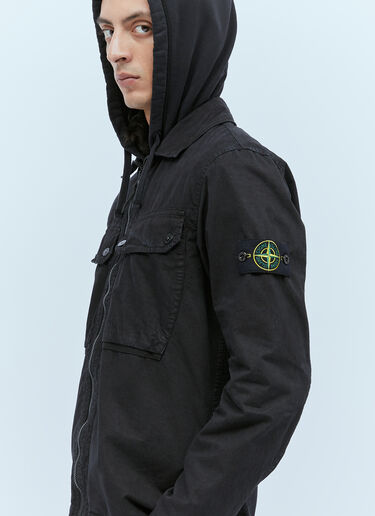 Stone Island Compass 贴饰衬衫外套 黑色 sto0154041