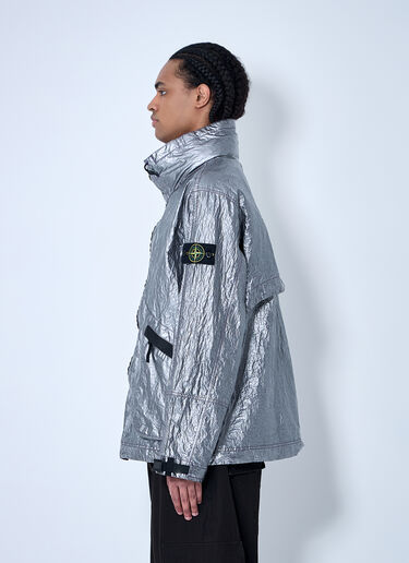 Stone Island 罗盘贴饰金属色夹克 银色 sto0160025