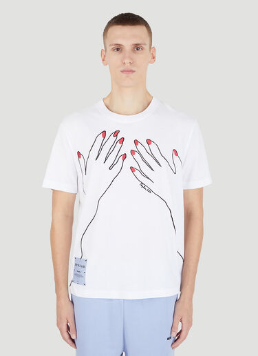 MCQ Hands Print T-Shirt White mkq0147023