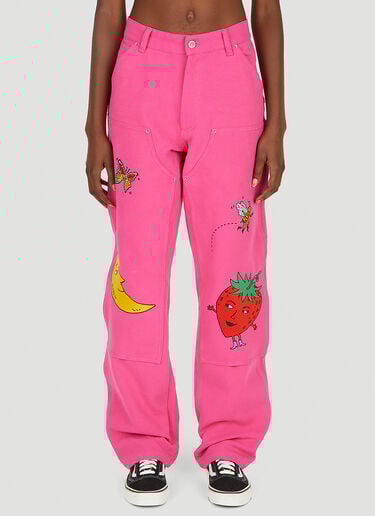 Sky High Farm Workwear Workwear Canvas Pants Pink skh0350015