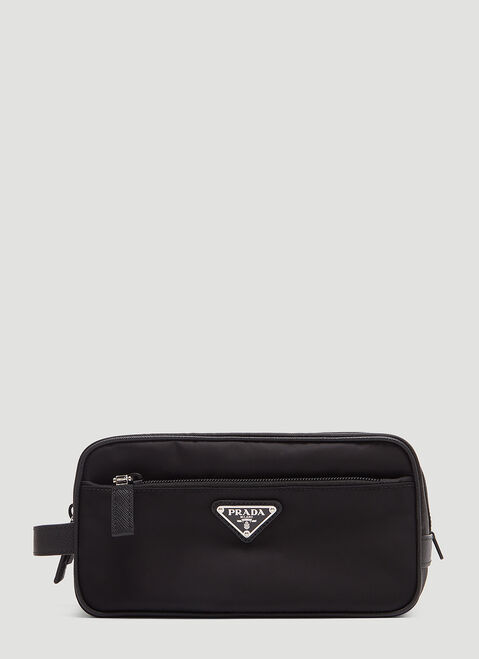Bottega Veneta Nylon Wash Bag Black bov0154027