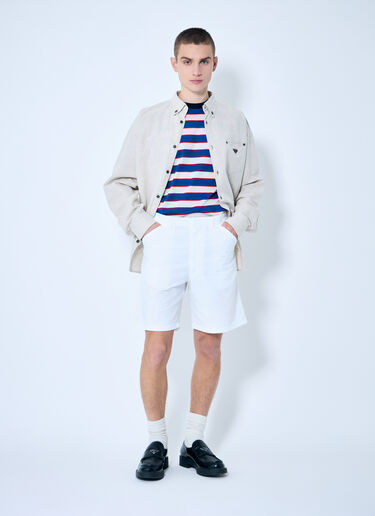 Prada Oxford Shorts White pra0160007