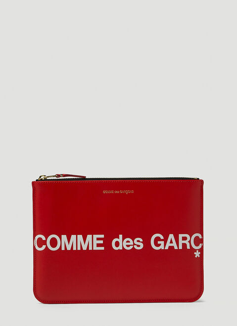 Comme des Garçons Wallet Front Logo Print Pouch Multicolour cdw0355003