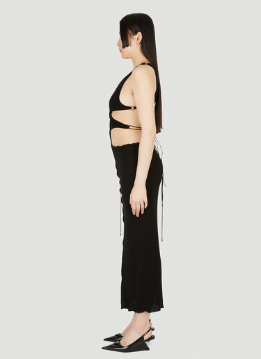 Ester Manas Asymmetric Terry Dress Black est0248005