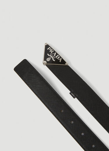 Prada Logo Plaque Belt Black pra0149103