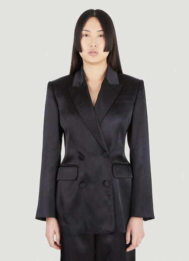 Alexander McQueen Sculpted Double-Breasted Blazer Black amq0246008