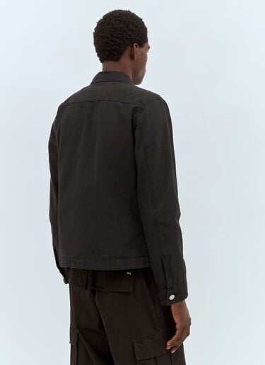 Stone Island Canvas Overshirt Black sto0158033