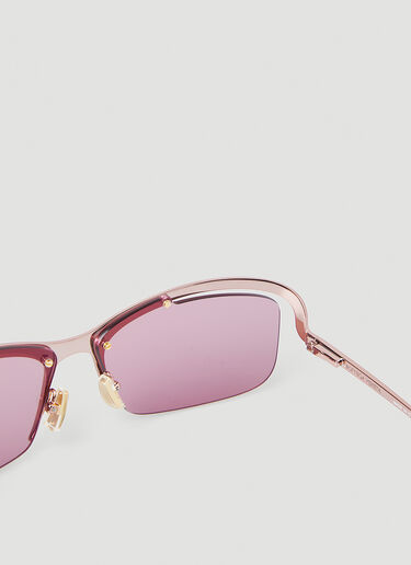 Bottega Veneta BV1129 Half Rim Sunglasses Pink bov0245126
