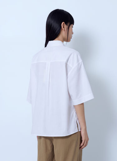 LN-CC® - Studio Nicholson: Tocoa Short Sleeve Square Cut Shirt - White Studio Nicholson Tocoa Short Sleeve Square Cut Shirt White stn0265008