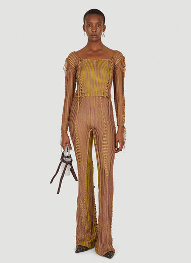 Split and Tear Pants Isa Boulder Split and Tear Pants Brown isa0249015