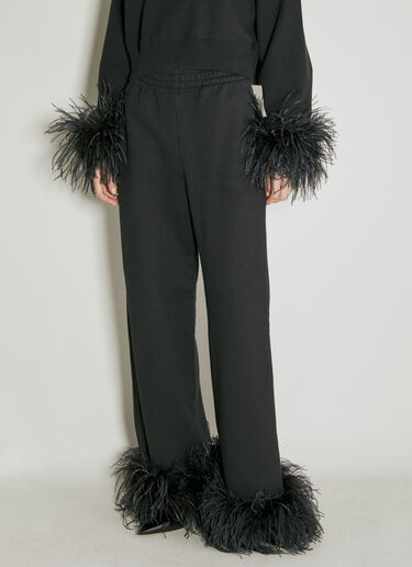 Prada Feather Cuffs Track Pants Black pra0255002