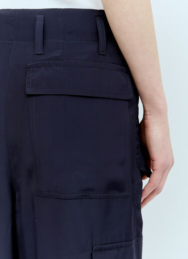 Viscose Cargo Pants Dries Van Noten Viscose Cargo Pants Navy dvn0256015
