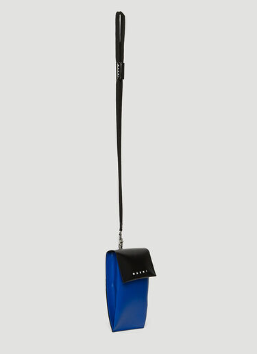 Two Tone Lanyard Phone Holder Marni Two Tone Lanyard Phone Holder Blue mni0149041
