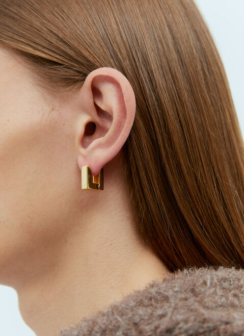 Versace Small Square Hoop Earrings Gold ver0155041