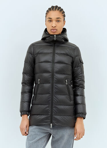 Moncler Glements Hooded Mid-Length Down Jacket Black mon0259014