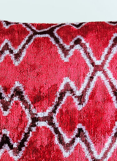 Les-Ottomans Velvet Cushion Red wps0691364