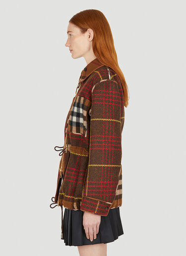Burberry Checked Field Jacket Brown bur0250065