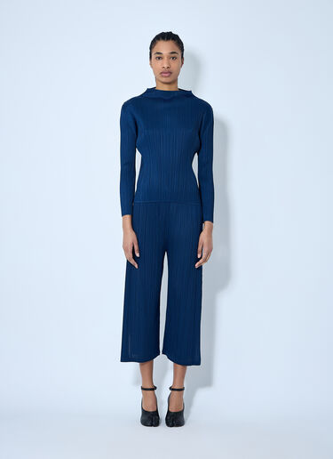 Pleats Please Issey Miyake Pleated Top Blue plp0260010