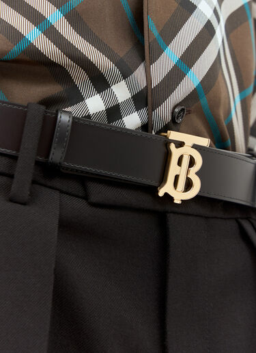 Burberry Reversible Leather TB Belt Black bur0255067