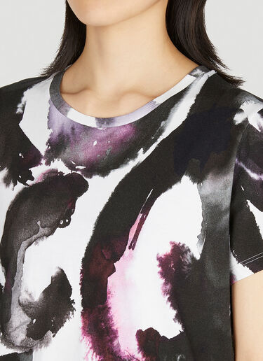 Alexander McQueen ペイントプリントTシャツ ブラック amq0251053