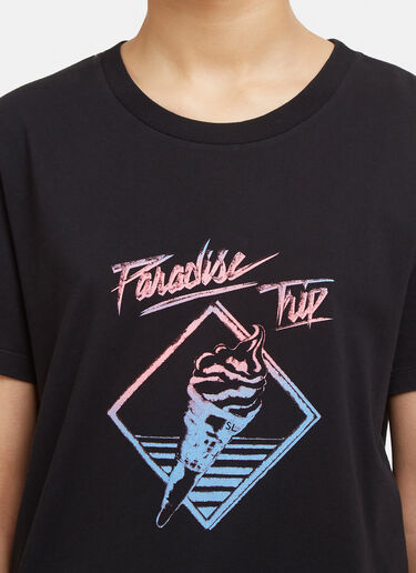 Logo Motif T-Shirt Saint Laurent Logo Motif T-Shirt Blue sla0232069