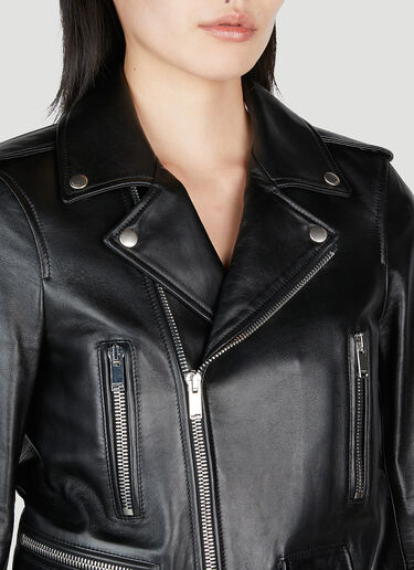 Saint Laurent Motorcycle Leather Jacket Black sla0253045