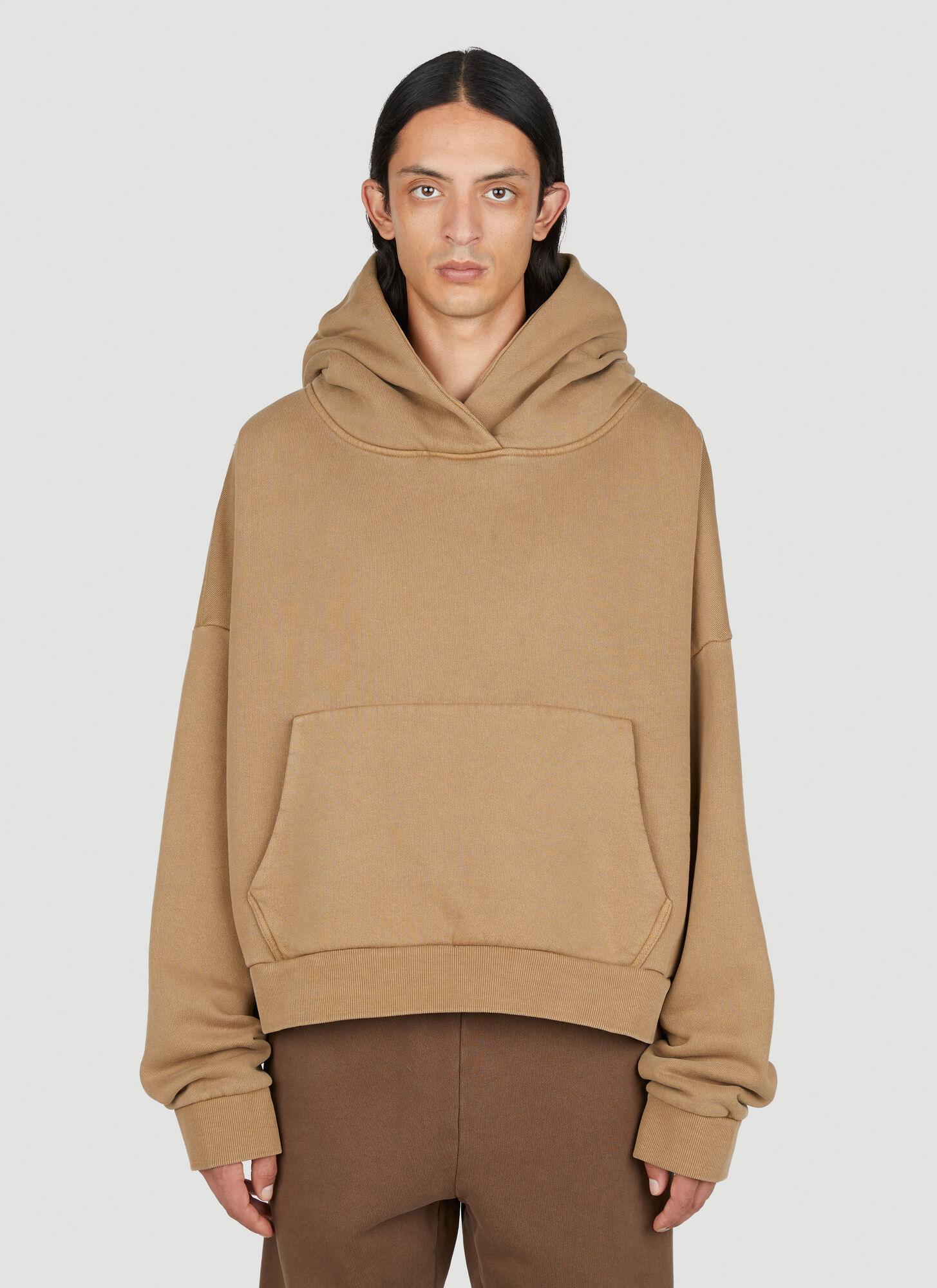Shop Entire Studios Heavy Hooded Sweatshirt In Brown