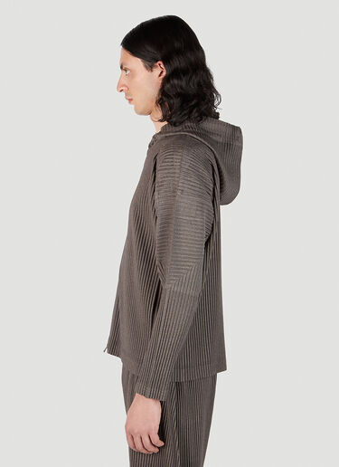 Homme Plissé Issey Miyake 褶裥连帽运动衫 棕色 hmp0151011