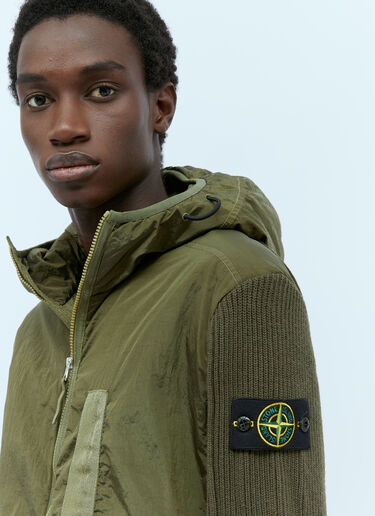 Stone Island Wool Panels Nylon Jacket Olive sto0154016