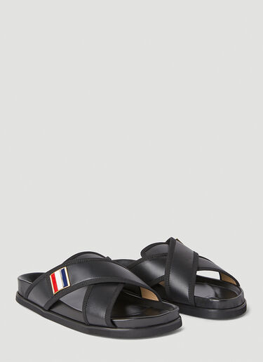 Thom Browne Criss Cross Sandals Black thb0151044