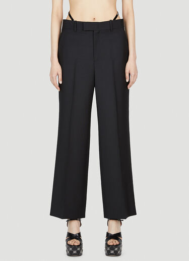 Gucci Thong Strap Pants Black guc0252067
