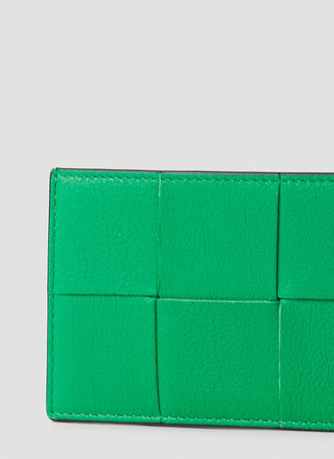 Intreccio Card Holder Bottega Veneta Intreccio Card Holder Green bov0149055