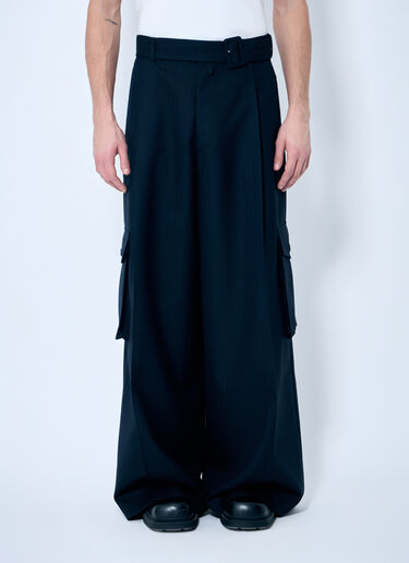 Dries Van Noten Pier Pinstripe Pants Navy dvn0158008