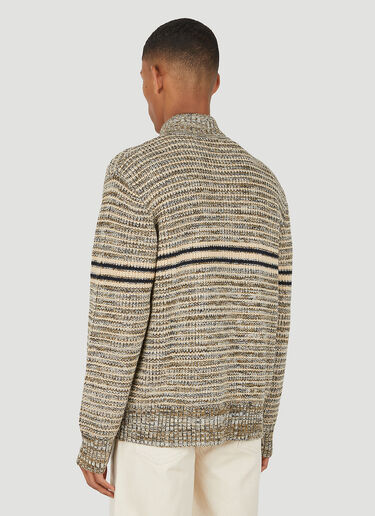 Wynn Hamlyn Men's Argyle Zipper Sweater Beige wyh0148013