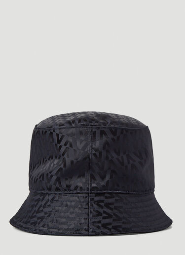 Valentino 双面徽标提花渔夫帽 黑 val0145028