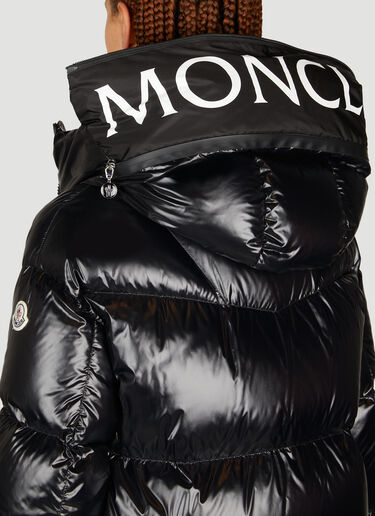 Moncler Huppe Long Down Coat Black mon0254021
