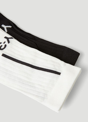 Y-3 Pack of Two Logo Intarsia Socks Black yyy0349035