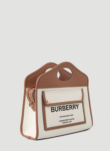Burberry Pocket Tote Bag White bur0248058