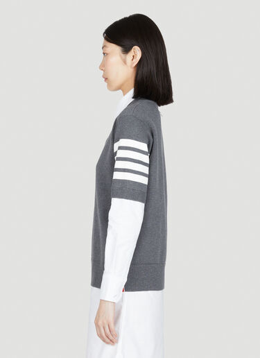 Thom Browne Knit Jumper-Dress with built-in Shirt Grey thb0253017