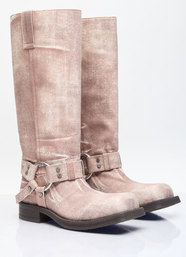 Acne Studios Pull-On Denim Boots Brown acn0256026