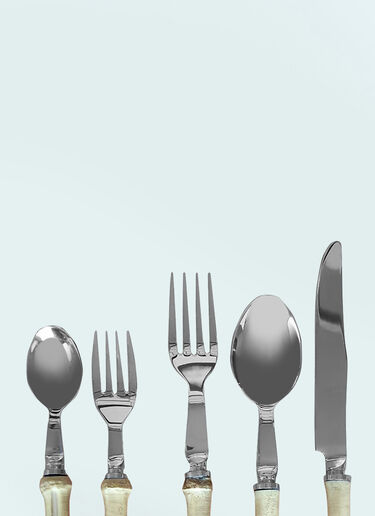 Les-Ottomans Set Of Five Bamboo Cutlery Silver wps0691394