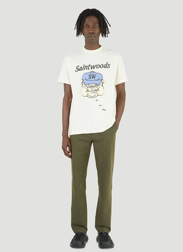 Saintwoods 로고 티셔츠 베이지 swo0146012
