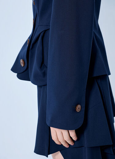LN-CC® - Vivienne Westwood: Drunken Tailored Blazer - Navy Vivienne Westwood Drunken Tailored Blazer Navy vvw0265002
